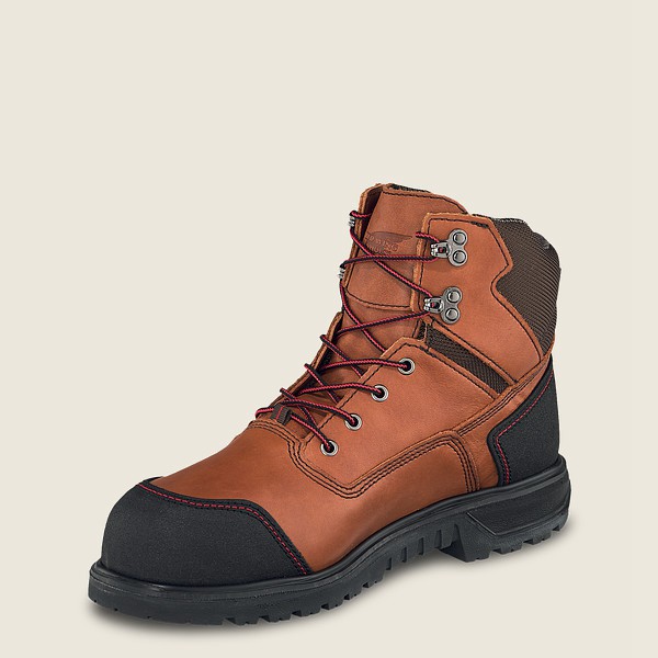 Red Wing Safety Boots Mens Brown/Black - Brnr Xp - 6-inch Waterproof Toe - 8721906-IA